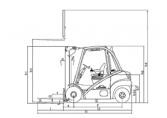 Linde H 30 D diesel explosion protected forklift specs (2003 - 2012 ...