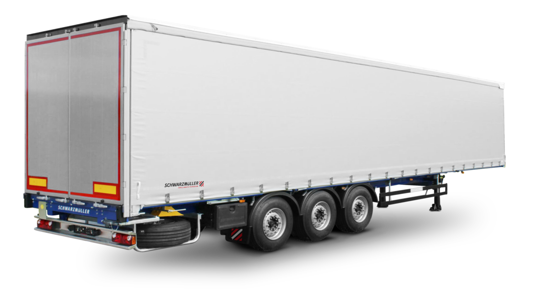 Schwarzmüller 3-axle sliding tarpaulin platform semitrailer ...